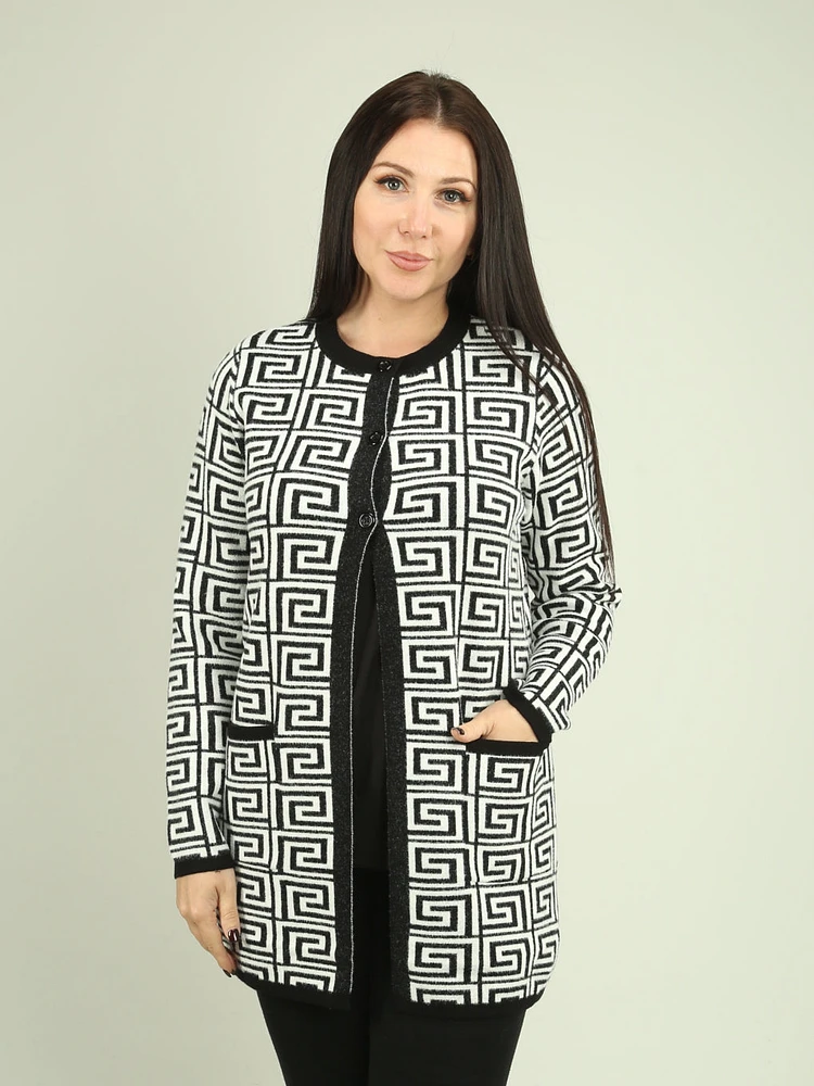 Geometric Pattern Cardigan