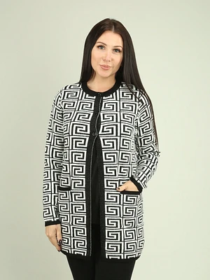 Geometric Pattern Cardigan