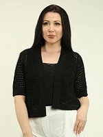 Hole-Knit Cardigan
