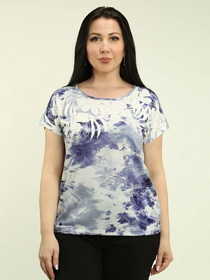 Tie Dye Floral & Stones Top