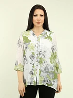 V-Neck Printed Blouse