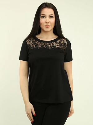 Floral Mesh Panel Top