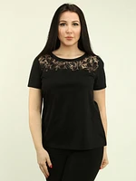 Floral Mesh Panel Top