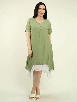 V-Neck Layered Dress