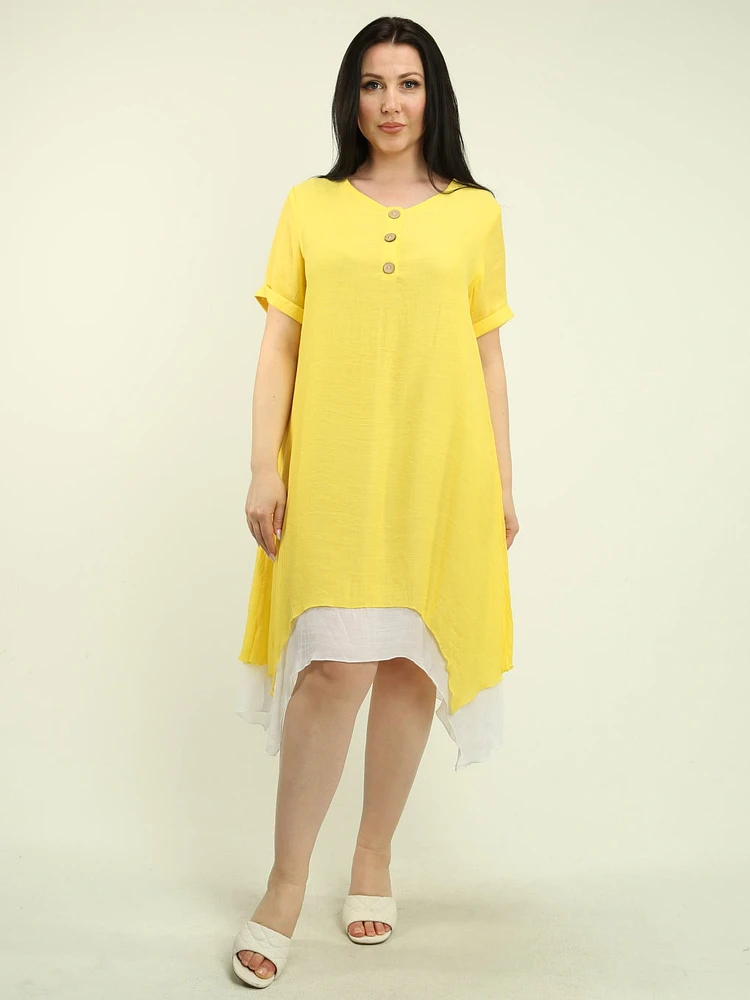 V-Neck Layered Dress