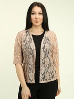 Floral Lace Open Front Cardigan