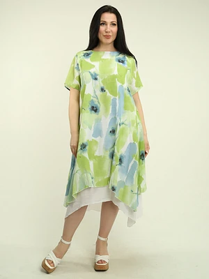 Tulip-Hem Layered Dress