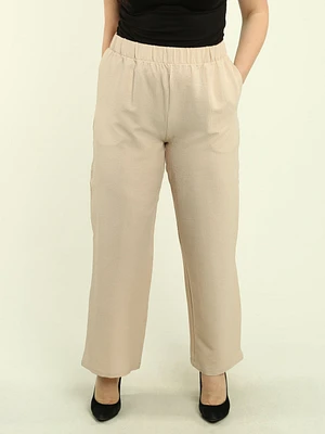 High-Waist Textured Pants