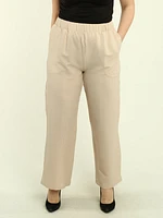 High-Waist Textured Pants