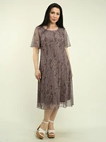 Leaf Lace Midi Dress