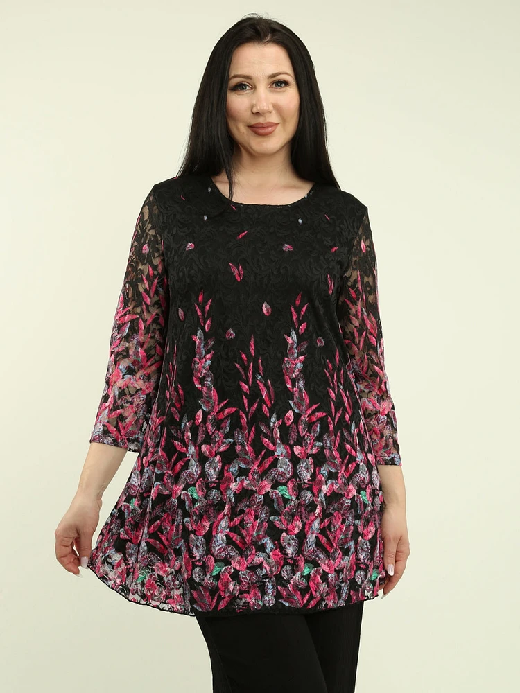 Floral Mesh Tunic