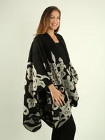 Abstract Design Open Poncho
