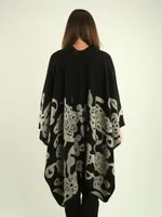 Abstract Design Open Poncho