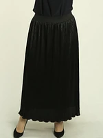 Pleated Solid Tiered Skirt