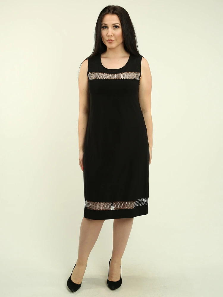 Rhinestone Cutout Detail Dress