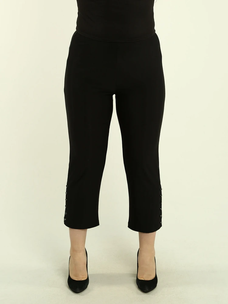 Button Hem Pull-On Pants