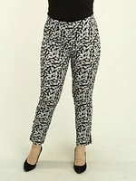 Geometric Lace-Up Detail Hem Pants