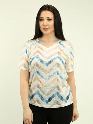 V-Neck Rhinestone Top