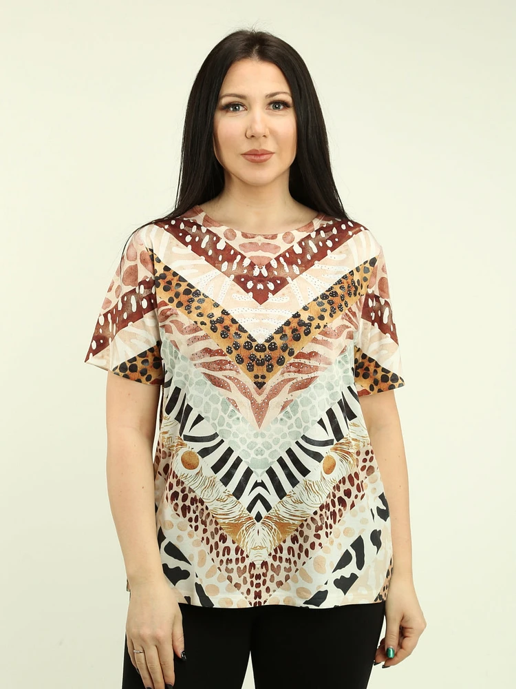 Rhinestone Printed Top