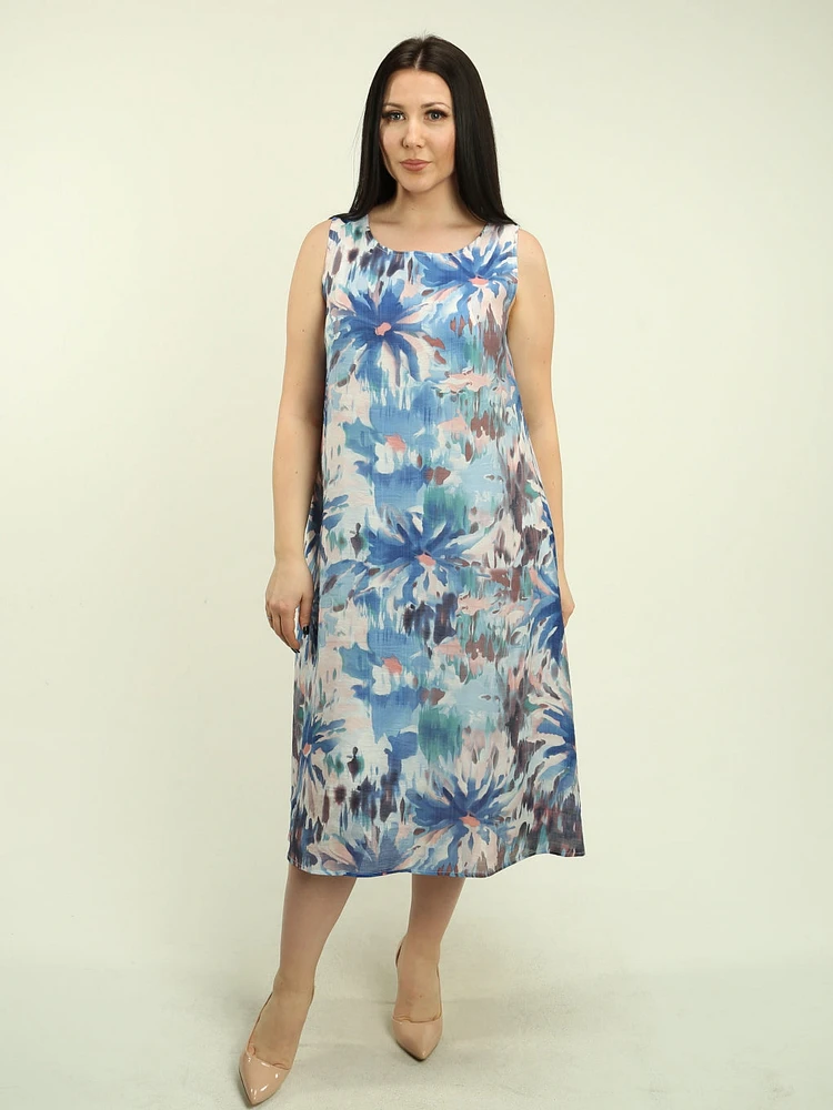 Sleeveless Printed Dress