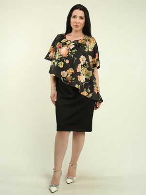 Floral Poncho Dress