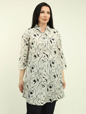 Floral & Leaf Tunic Blouse