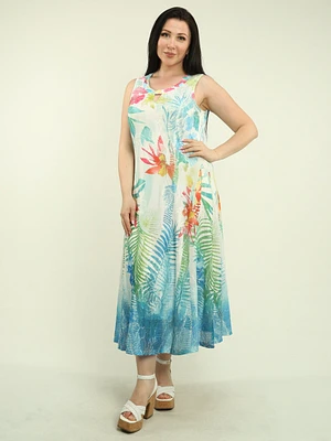 Tropical Breeze Keyhole Maxi Dress
