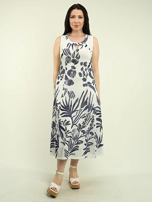 Keyhole Mesh Maxi Dress