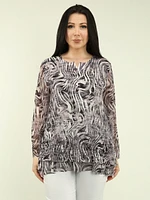 Chiffon Mesh Layered Blouse