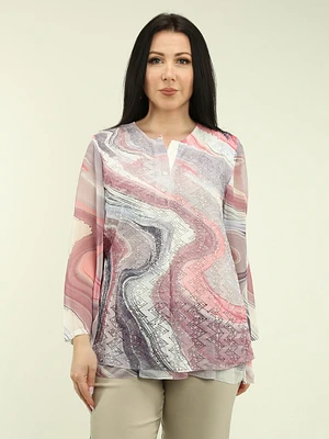 Layered Chiffon Lace Blouse