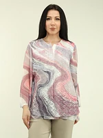 Layered Chiffon Lace Blouse