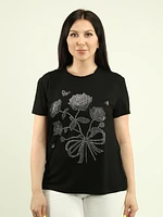 Rhinestone Rose Bouquet Tee