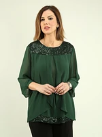 Chiffon Sequin Blouse