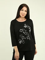 Rhinestone Square & Circle Top