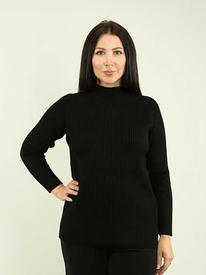 Ribbed Mock Neck Sweater