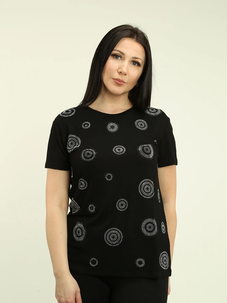 Rhinestone Circle Top