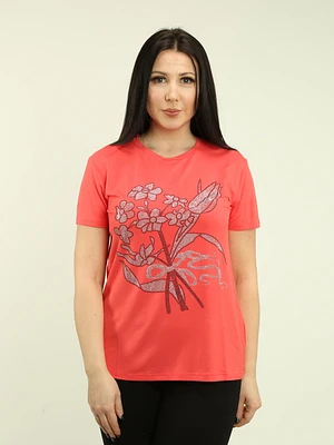 Rhinestone Floral Top
