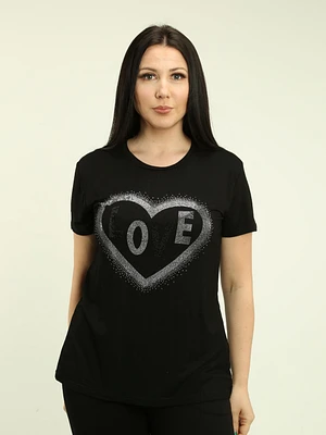 Rhinestone Love & Heart Top
