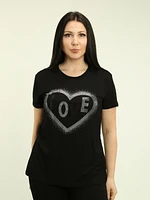 Rhinestone Love & Heart Top