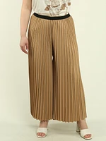 Pleated Wide-Leg Palazzo Pants