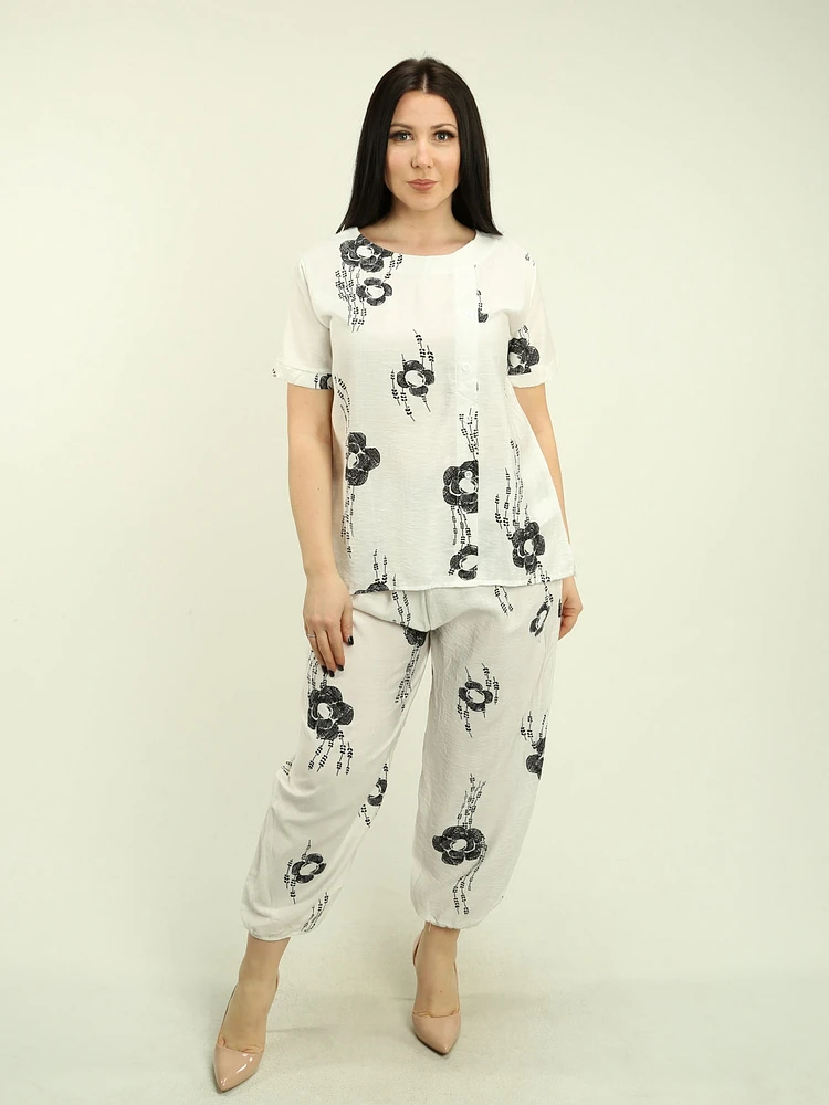 Floral Top & Matching Pant Set