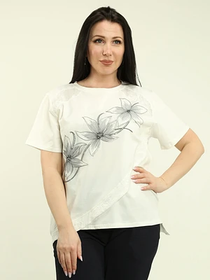 Floral Embroidered Textured Top