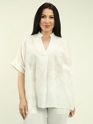 Floral Embroidered Blouse