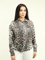 Animal Print Blouse Top