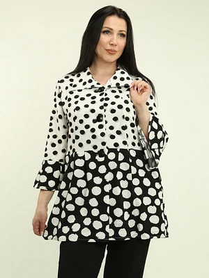 Bell Sleeve Polka Dots Doll Blouse