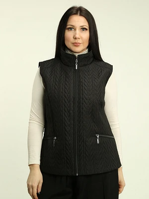 Quilted Plush Lined Zip Vest