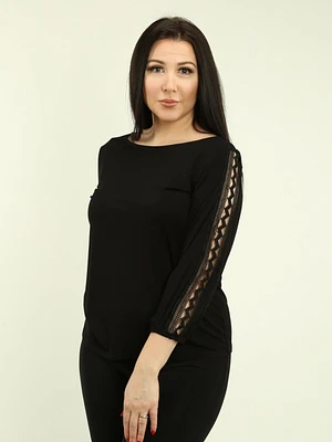 Cutout Detail Sleeve Top