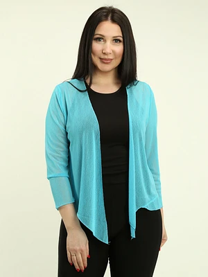 Mesh Tie-Front Cardigan