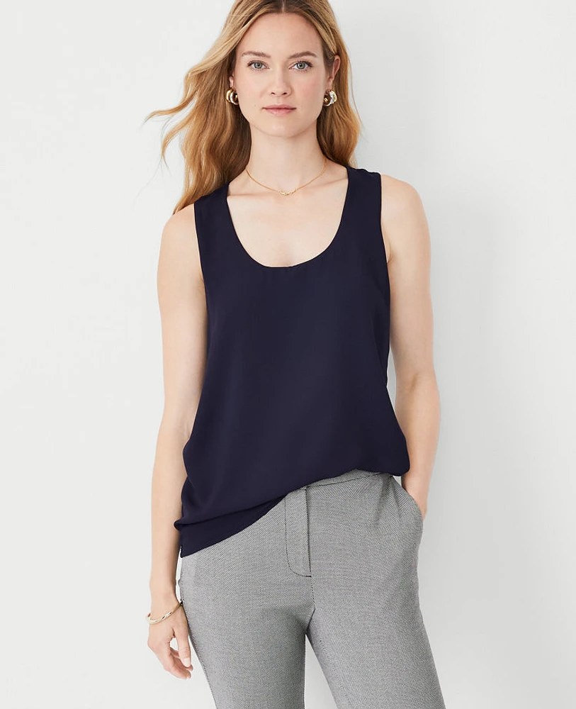 Ann Taylor Mixed Media Tank Top Women's