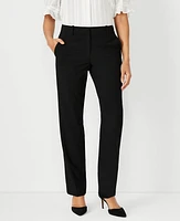 Ann Taylor The Straight Pant Seasonless Stretch - Classic Fit Core Black Women's